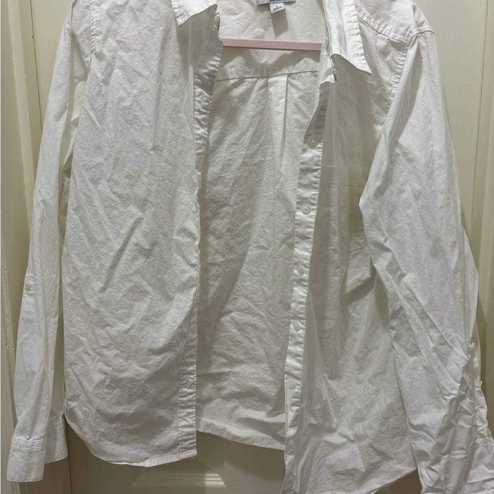 NWOT Croft & Barrow Classic White Button-Up Shirt